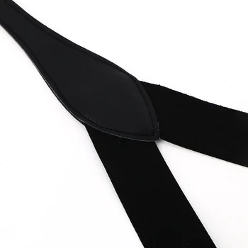 1Pcs Moda za Moške Nastavljiv Unisex Pasovi Trdna Žensk Clip-on Oklepaji Črna Odraslih Suspender Pasu BD605
