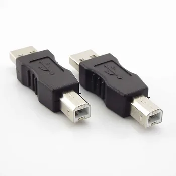 2pcs USB 2.0 Tip A Ženski Tip B Moški plug adapter USB Tiskalnik, Skener Adapter za Sinhronizacijo Podatkov Spojnik Pretvornik Priključek a1