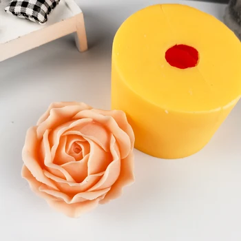 3D Bloom Rose Cvet Obliko Silikonsko Plesni Torta Čokolada Sveče, Mila Plesni DIY Aromatherarpy Gospodinjski Dekoracijo Obrti, Orodja