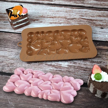 3D Mehurček Srce Vzorec Čokolada Plesni Jelly Candy Silikonski Model Ustvarjalnega Mousse Plesni Torta Dekoraterstvo Orodja, Pribor za Peko