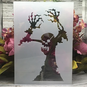 A4 29 cm Halloween Drevo Duha DIY Layering Matrice Stensko Slikarstvo Album Kolorit Reliefi Album Dekorativni Predlogo