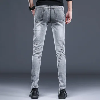Batmo 2021 nov prihod visoke kakovosti priložnostne slim elastična sive jeans moške ,za moške svinčnik hlače ,skinny jeans moške 819