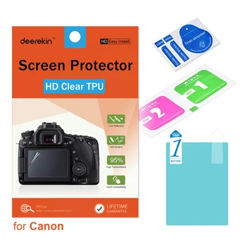 Deerekin HD Mehko TPU Screen Protector w/ Top LCD Film za Canon EOS 5D Mark IV Digitalni Fotoaparat