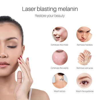 Laser Picosecond Pero, Modro Svetlobo Terapije Tatoo Strokovno Nego Kože Odstranite Freckle Akne Mol Temen Madež Pigment Odstranitev Stroj