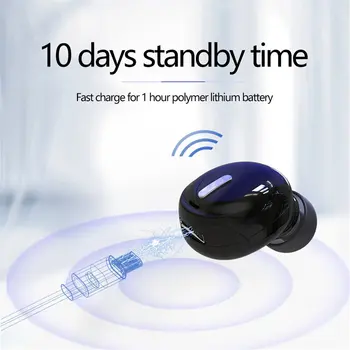 Mini Brezžične Slušalke V Uho Brezžični 5.0 Slušalke 3D Stereo Čepkov X9 Mini Nevidno Mono Uho Brezžične Slušalke