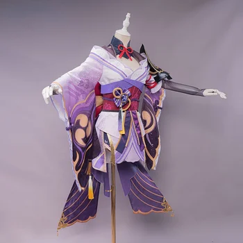 Plus Velikost predprodaji Raiden Shogun Cosplay Baal Kostum Igre Genshin Vpliv Inazuma Za Pusta noč Čarovnic