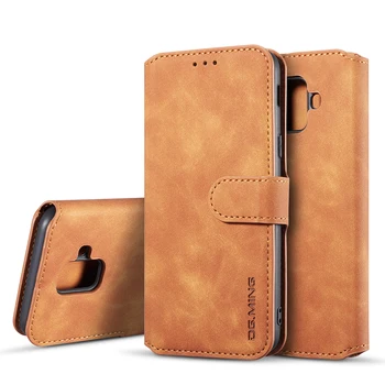 Telefon primeru za Samsung Galaxy Note10 Lite 9 8 Plus J6 J4 2018 A9 A8 A7 A6 2018 flip denarnice kartice sim zaščitna usnjena torbica