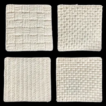 Štiri vzorce pulover tkanine, pletene teksturo dekorativni čipke pad orodje silikonsko plesni izmišljati torto dekoracijo orodja