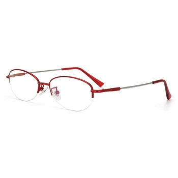 Ženske Kovinski Semirim Pomnilnik Očala Okvirji Ženske Pregleden Očala Po Meri Kratkovidnost Presbyopia Recept Očala Leče