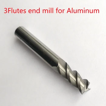 1 mm/2 mm/3mm/4 mm/5/6/8 mm/10 mm/12 mm 3 predvsem piščali HRC45 podaljšali karbida ravno endmills za aluminij cnc rezkanje, rezalniki usmerjevalnik bit
