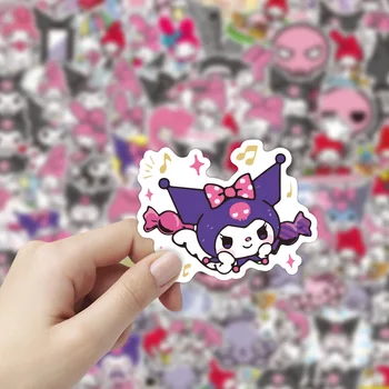 100 kozarcev Kawaii Kuromi Nepremočljiva Dekorativne Nalepke Scrapbooking Kovček Računalnik Skateboard Cute Anime Nalepko Otrok Klasična Igrača