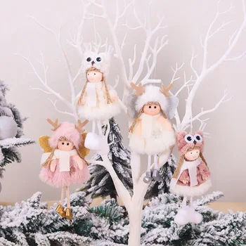 2021 Novo Leto Natalne Ljubek Angel Doll Xmas Tree Okraski Noel Deco Božični Okraski za Dom Navidad 2020 Dekor Santa Darila