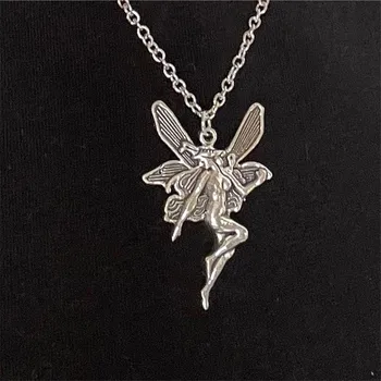 Angel krilo Fairycore grunge ogrlica za igirls y2k nakit ogrlica letu 2000 estetske vintage nakit goth dodatki
