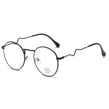 Anti Modra Svetloba Očal Okvir Kovinski Krog Optični Kratkovidnost Stopnjo Končal Očala Očala Moški Ženske Oculos De Grau Feminino