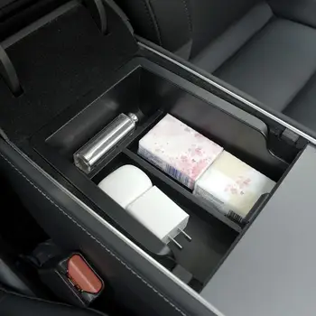 Avto Center Konzole Škatla za Shranjevanje Pladenj ABS Organizator Zgrinjati Armrest Posodo Imetnik Notranja Oprema Za Tesla Model 3/Y