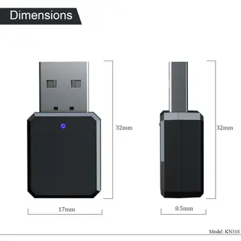 Mini USB Brezžično tehnologijo Bluetooth, združljiva 5.1 Audio Sprejemnik Tok Glasbe Zvočniki za prostoročno Klicanje 3.5 mm AUX Avtomobilski Stereo Adapter