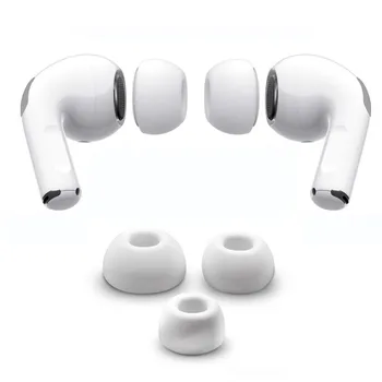 Moda Blazinic Zamenjava Visoke Kakovosti Mehko 6pc Silikonski Zamenjava Uho Nasveti Brsti Za Apple Pro Slušalke Bele 2021
