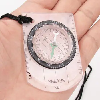 Strokovno Mini Kompas, Zemljevid Lestvica Vladar Večnamensko Kampiranje, Pohodništvo Reševalna Oprema Pribor Prostem Kompas I1W1