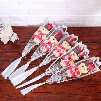 Umetne Vrtnice Cvetovi 1pcs Poceni Za Poročni Avto Dekorativni poroko Rose Obrti simulacije cvet
