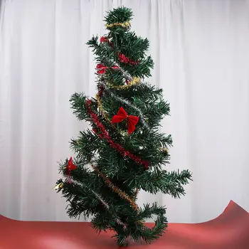 Visi Rattan Božično Drevo Ornament Dekor Božič Darilo, Zavijanje Trak Zlata, Srebrna Žica Garland Tinsel Stranka Dekor