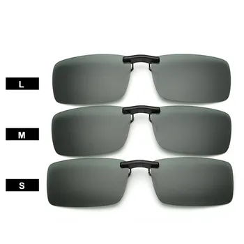 YOOSKE Rimless Polarizirana sončna Očala Posnetek na Očala za Voznika v Vožnji Moški Flip Kratkovidnost na sončne Očala za Nočno gledanje Objektiv UV400